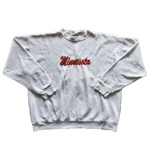 Vtg‎ 90s Minnesota Golden Gophers Sweater L Embroidered College Sports Retro